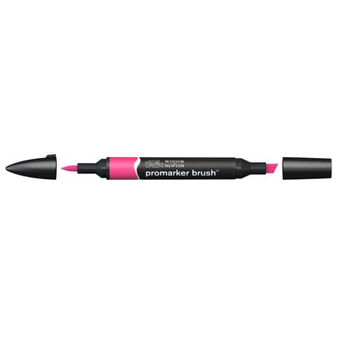 Pennarelli Winsor&Newton Promarker Brush doppia punta scalpello-pennello - carmine R156 - 0204127