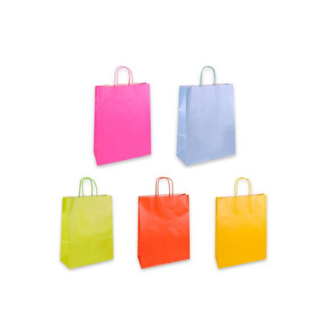 Borsa shopper Florio Carta perlata colori perlati assortiti - formato 36x12x41 cm - conf. 25 pz - 73730