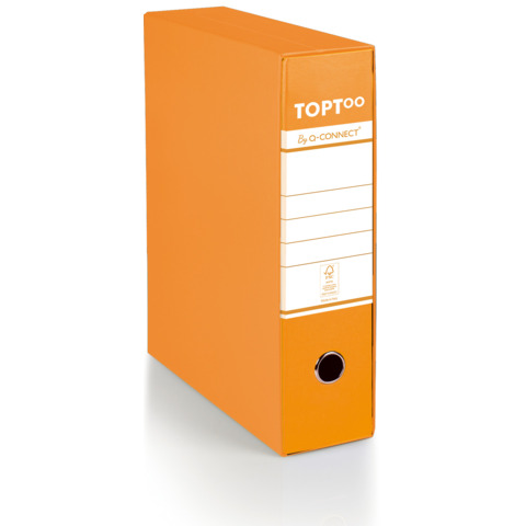 Registratore protocollo con custodia TOPToo by Q-Connect dorso 8 cm - 28,5x35 cm - arancio - 0201042/P.AR