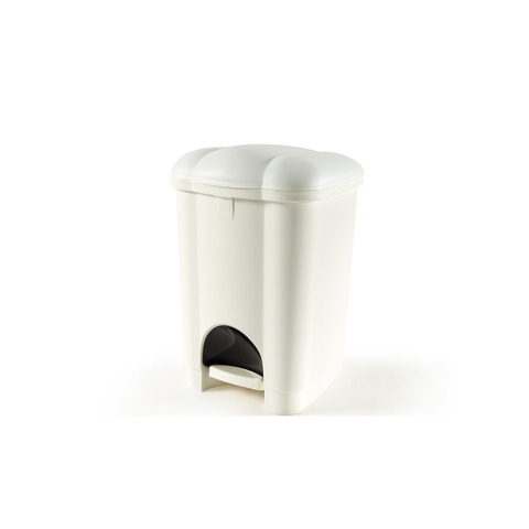 Pattumiera a pedale Perfetto ''Carolina'' panna 6 L - 50125