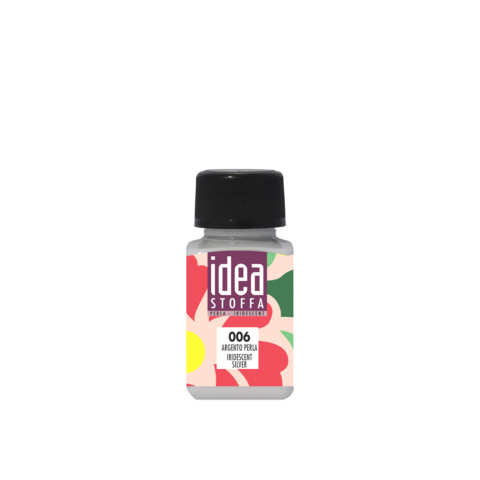 Colore per tessuti Maimeri Idea Stoffa in flacone 60 ml perlato argento - M5014006