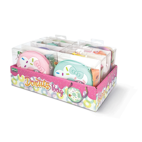 Espositore 8 borsette con tracolla Lebez Donuts 4 soggetti assortiti 81922