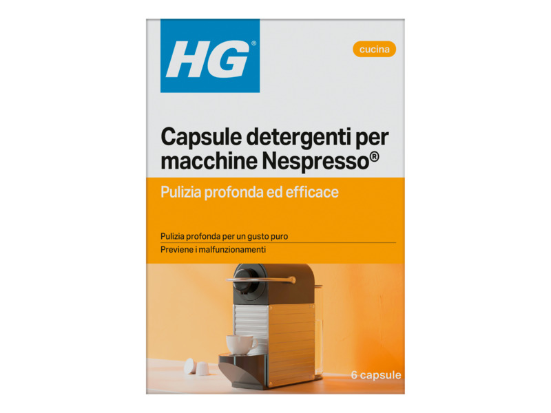 Capsule detergenti HG per macchine Nespresso conf. 6 pz