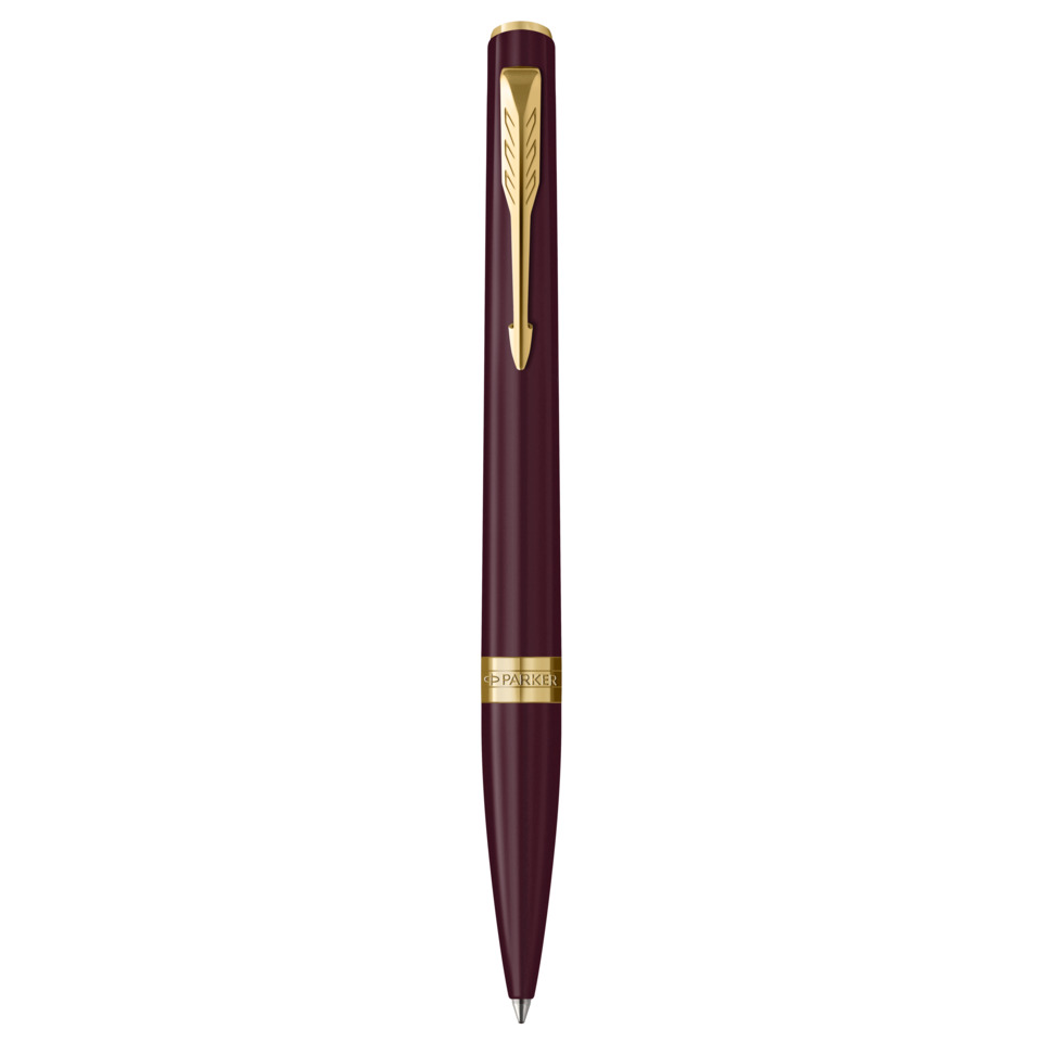 Penna a sfera Parker Meridian rossa - finiture dorate - punta M - inchiostro blu - confezione regalo Red GT