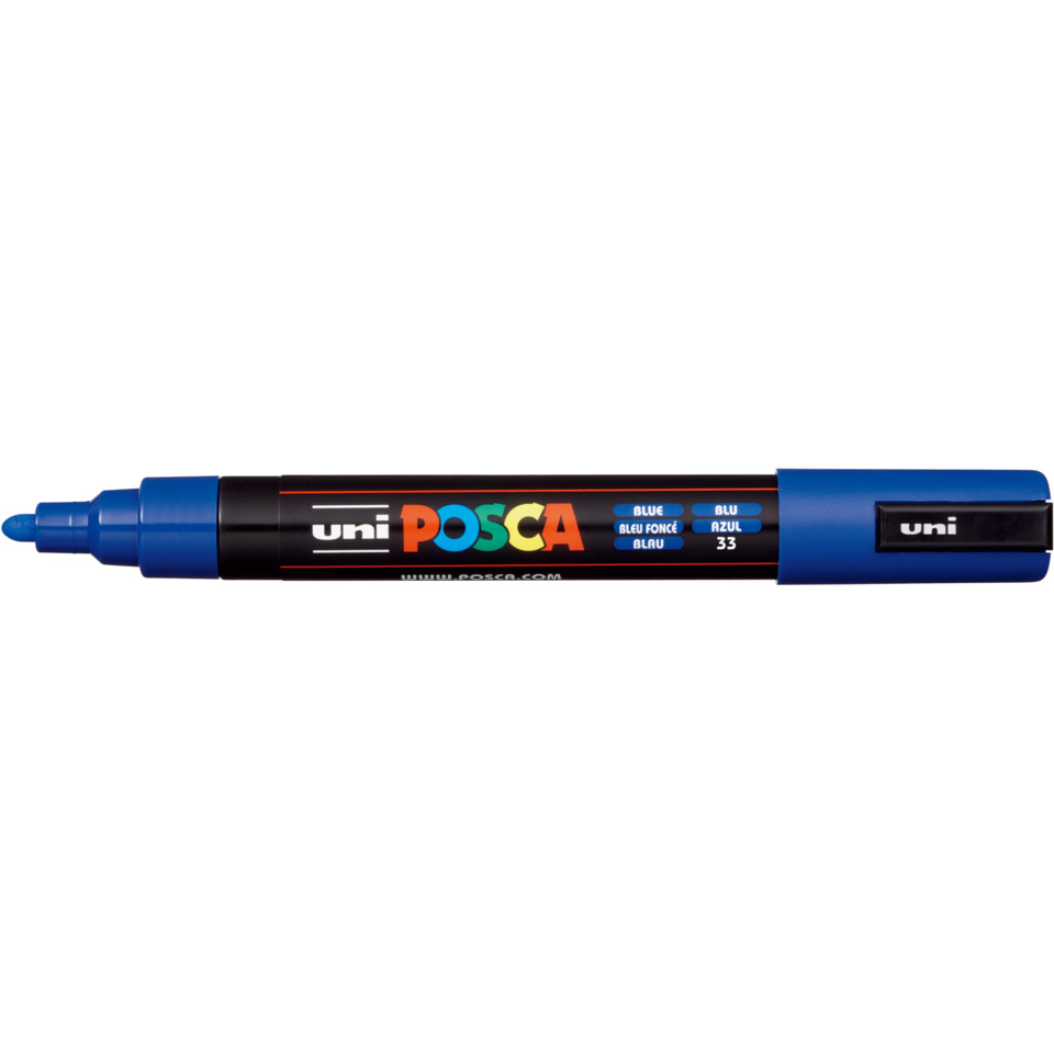Marcatore a tempera POSCA Uni-Ball punta tonda 1,8-2,5 mm blu M PC5M B