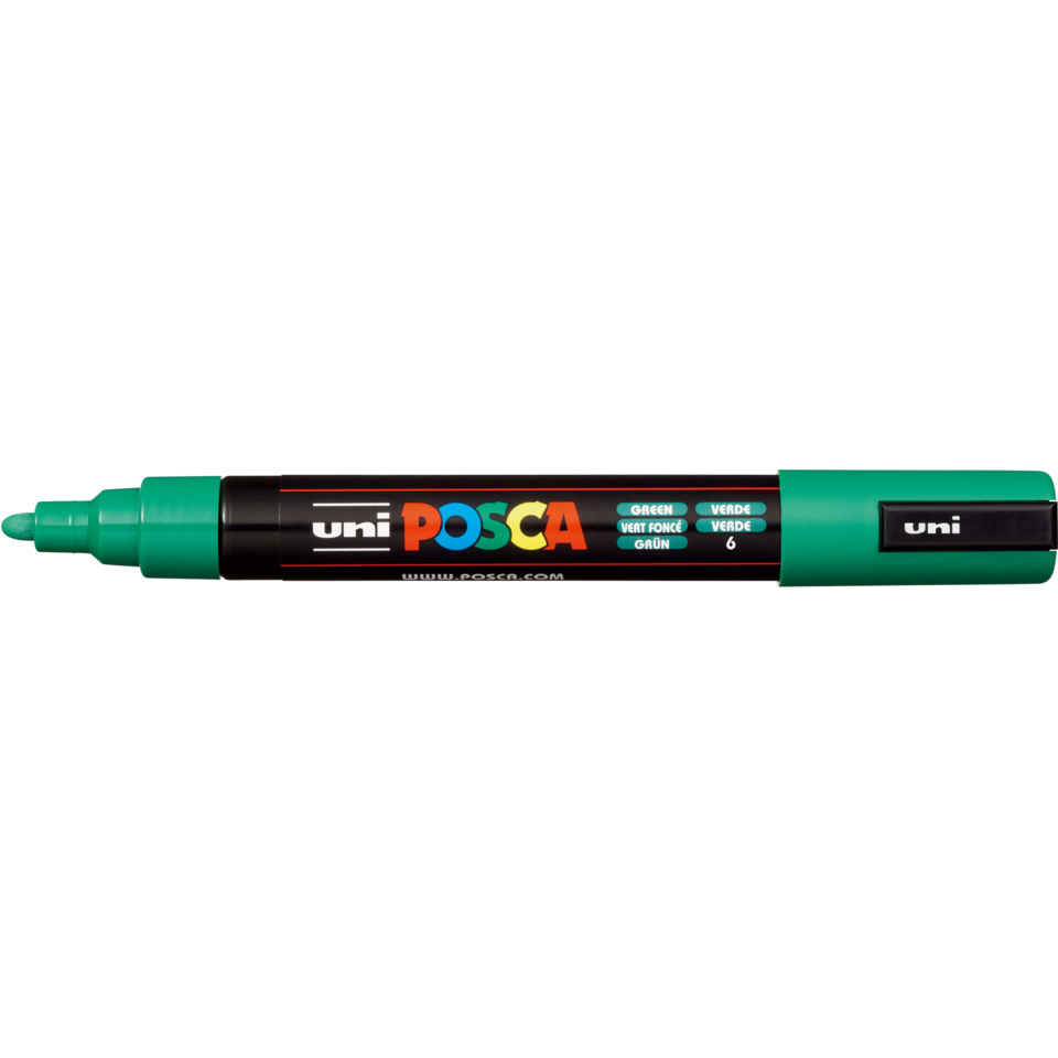 Marcatore a tempera POSCA Uni-Ball punta tonda 1,8-2,5 mm verde M PC5M V