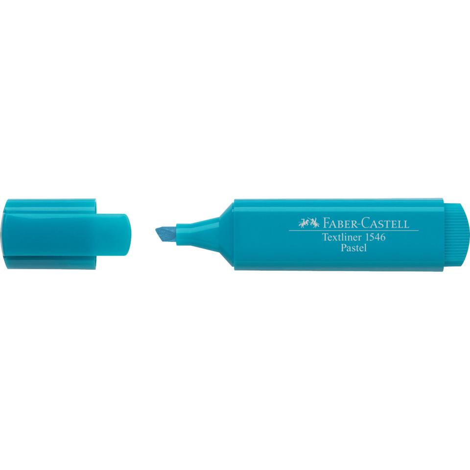 Evidenziatore Faber-Castell Textliner 1546 - conf. 10 pz - colore pastel turchese - 154658