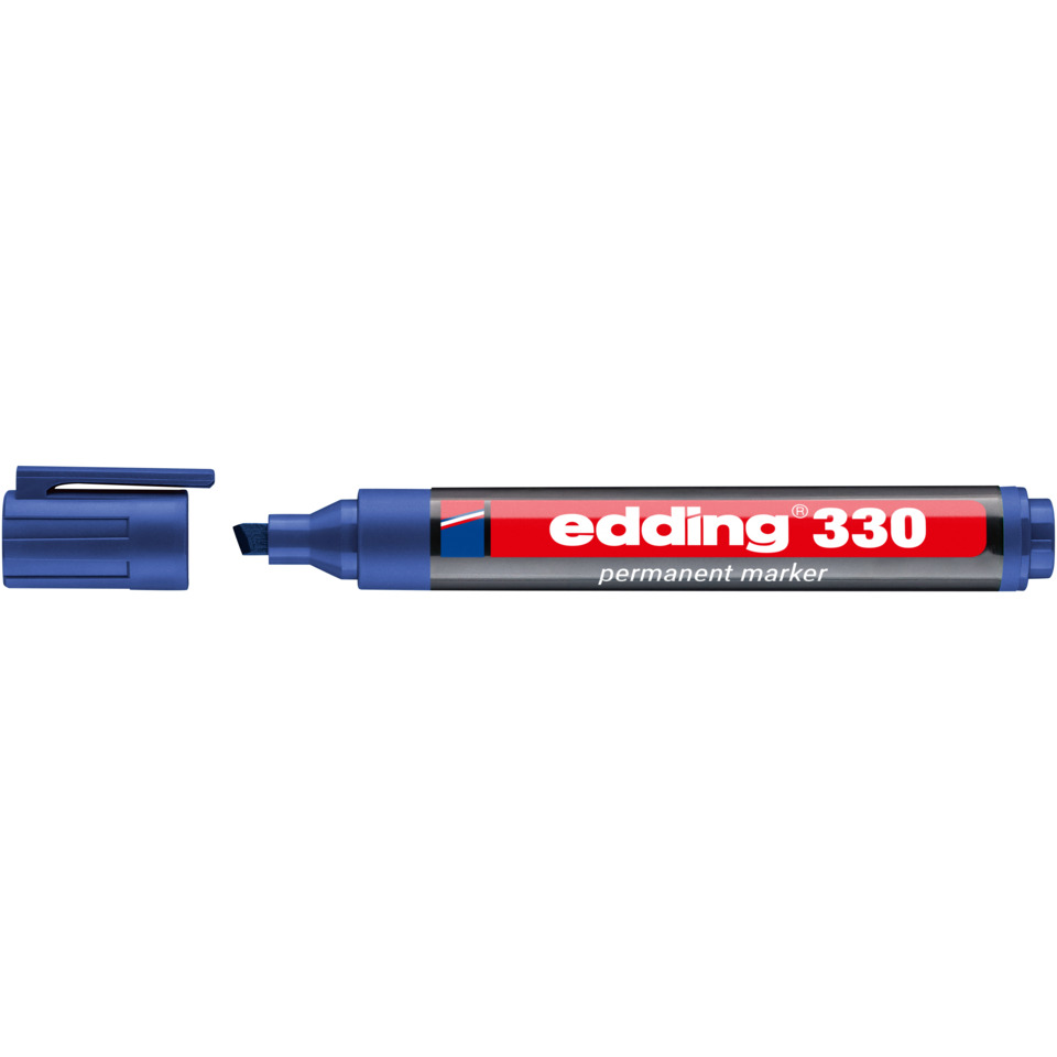 Marcatore permanente edding 330 punta scalpello 1-5 mm blu E-330 003