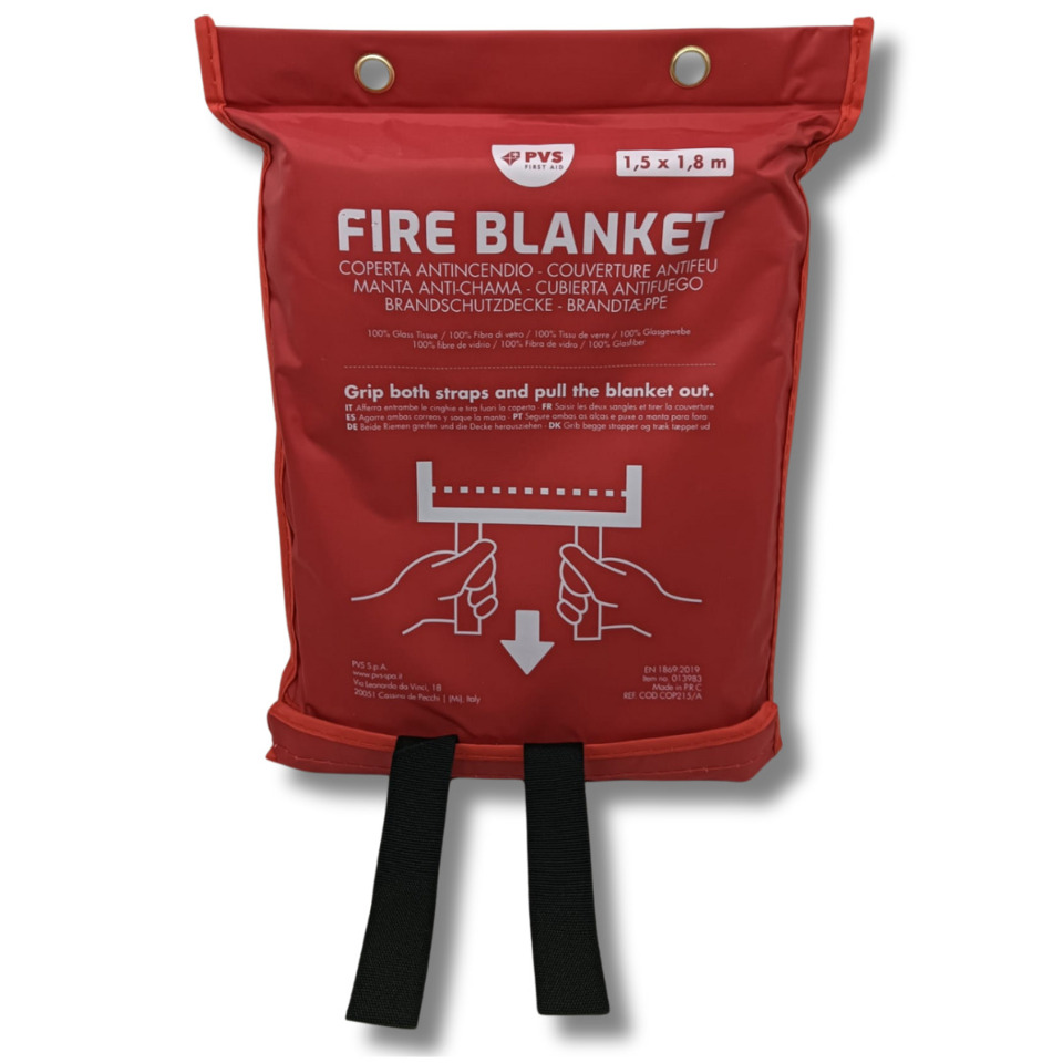 Coperta antifiamma in fibra di vetro standard PVS 150x180 cm - COP215A