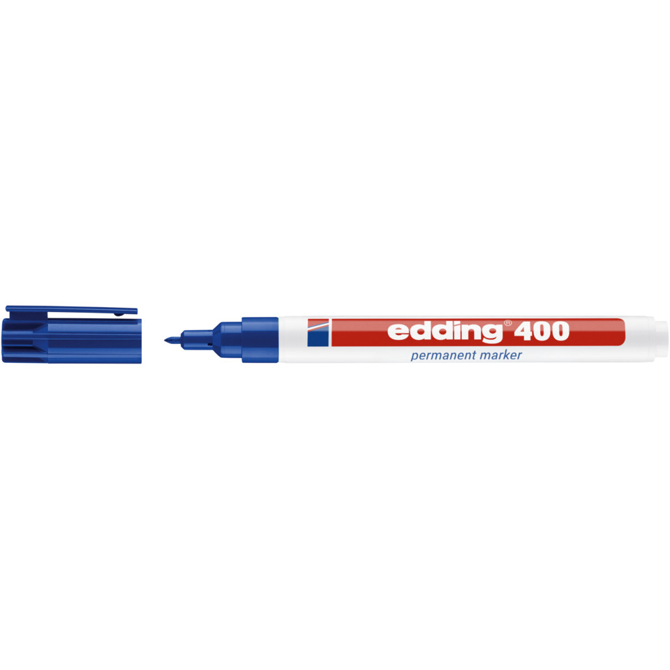 Marcatore permanente edding 400 punta conica 1 mm blu E-400 003