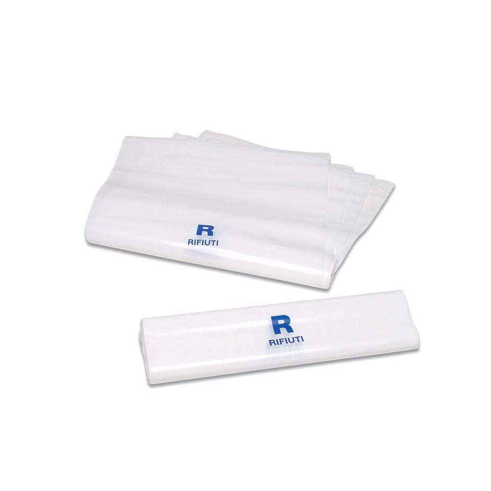 Sacchetti monouso in PE per rifiuti sanitari PVS 18x25 cm - bianco - conf. 100 pz - SAC052