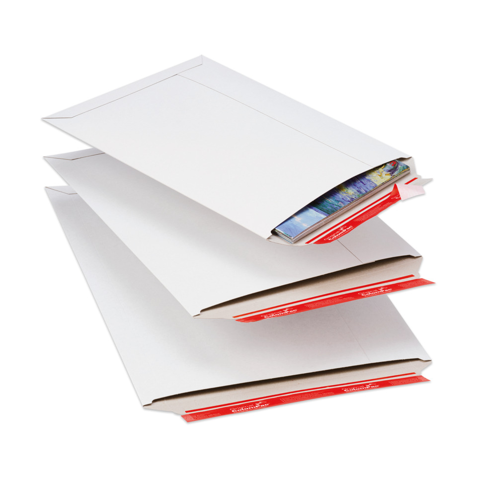 Busta rigida per spedizioni ColomPac in cartone rigido f.to 17,5x25 cm bianco conf. da 20 - CP012.01