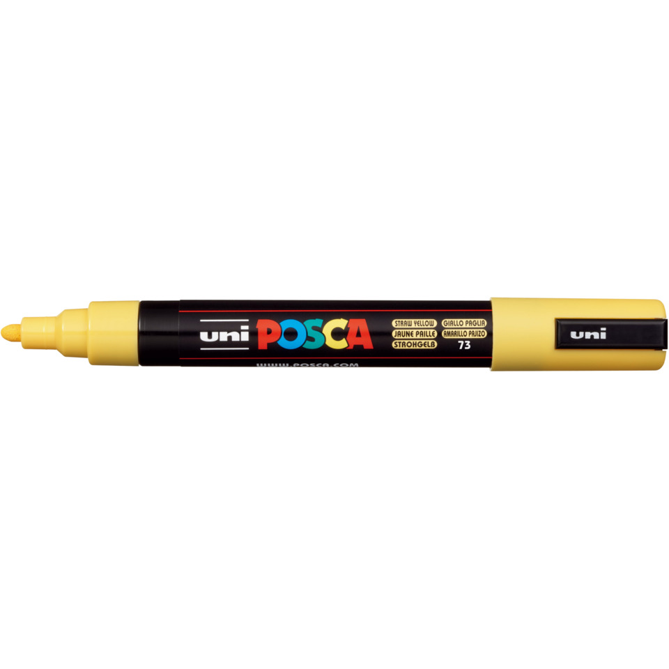 Marcatore a tempera POSCA Uni-Ball punta tonda 1,8-2,5 mm giallo paglierino M PC5M GPA