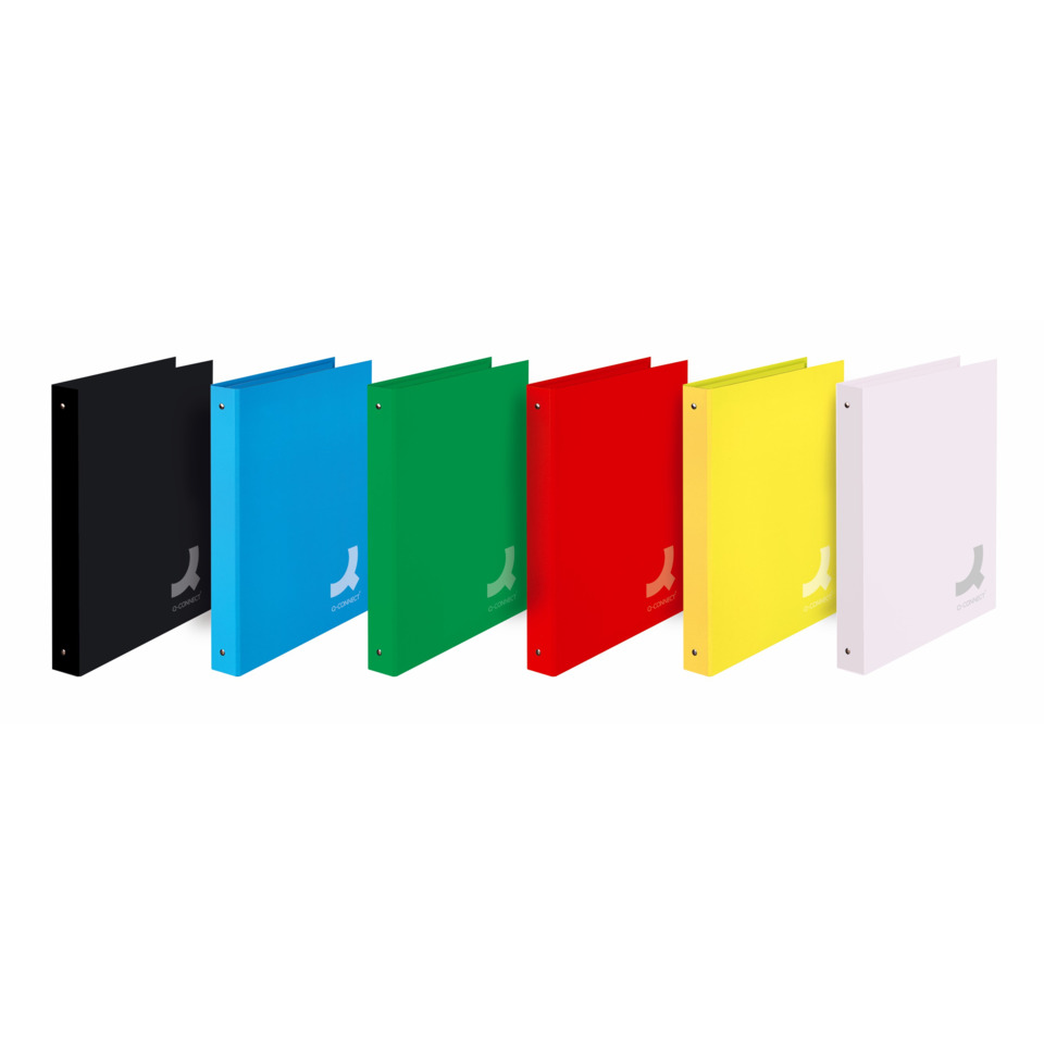 Raccoglitore Q-Connect A4 - 4 anelli da 30 mm - conf. da 6 colori assortiti KF13956