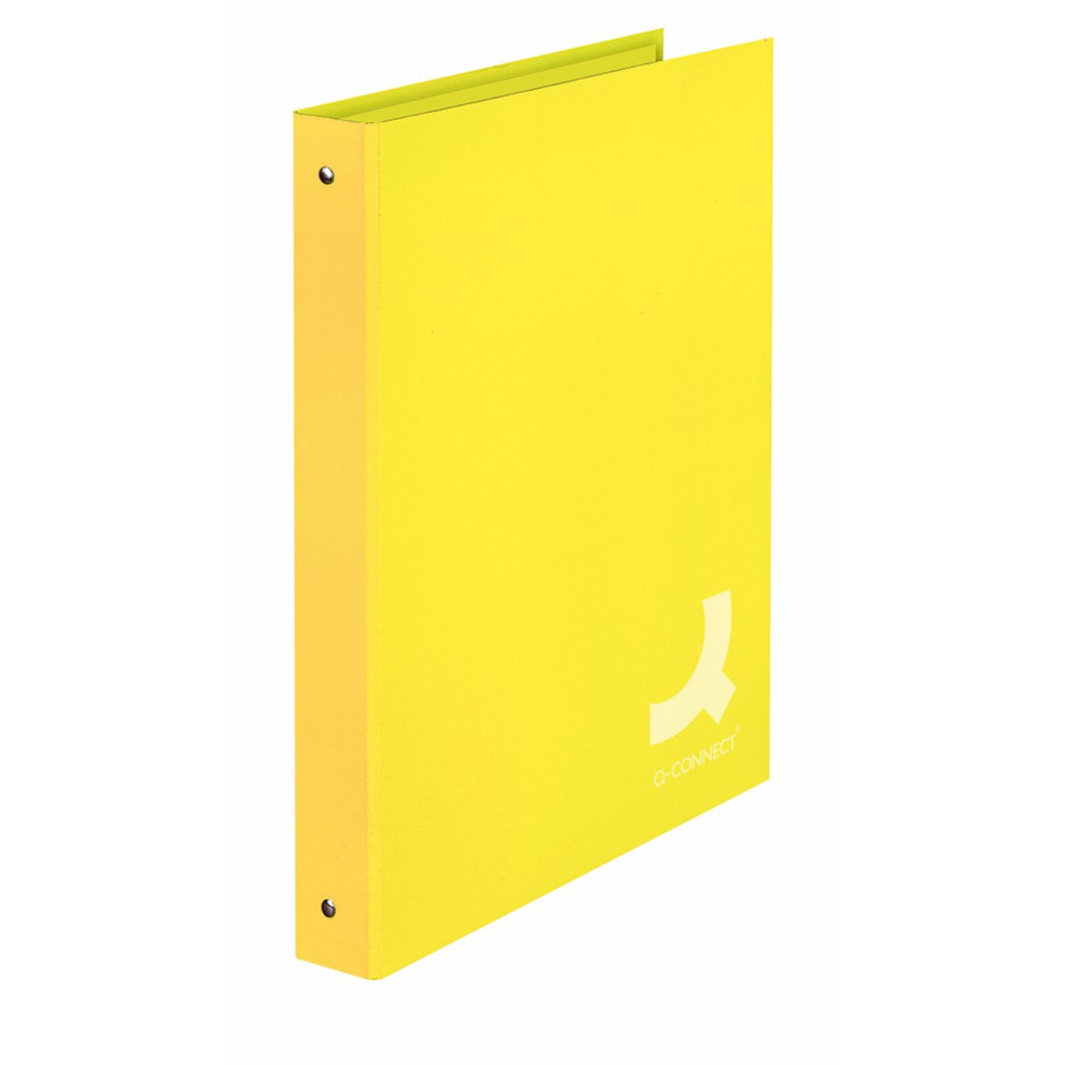 Raccoglitore Q-Connect A4 - 4 anelli da 30 mm - giallo KF13952